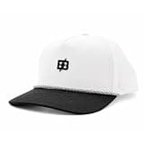 BRIMZ Outdoor Performance Hat - Breathable Sweat Resistant Fitness Hats - Best for Golf, Running, Workouts, Fishing, Exercise - Moisture-Wicking 5-Panel Baseball Snapback (Bolt Logo - White/Black)