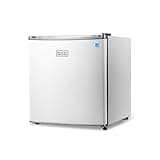 BLACK+DECKER 1.7 Cu. Ft. Compact Refrigerator, ENERGY STAR Certified, Single Door Mini Fridge with Chiller Compartment, Personal Fridge for Home or Dorm Room, R600a Refrigerant, BCRK17W, White