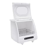 Portable Countertop Dishwasher, 1200W White Mini Dishwasher with High-Temperature Water (161.6℉)+ Darts Rotary Spray, Compact Dish Washer for Apartment RV Dorm Kitchen