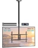 PEGZONE Ceiling TV Mount for 43-86 Inch TVs, Full Motion TV Ceiling Mount for Flat & Sloped Ceilings, 43"-66.5" Height Adjustable Hanging TV Bracket with Swivel, Tiltt, Holds 155 lbs, Max VESA 600x400