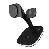 Jenivaint Fast Charging Station, ABS Wireless Charging Stand with Type C Input and USB Output, 5 in 1 Dock with Foreign Object Detection, for Living Room Desk Nightstand