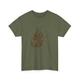 Tickle Stitch George Washington Electric Guitar | Funny History T-Shirt Military Green