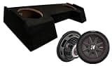 American Sound Connection Compatible with 2019-2025 Dodge Ram Crew Cab 43CWRT122 Dual 12" Loaded Sub Box Enclosure Bundle