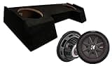 American Sound Connection Compatible with 2019-2025 Dodge Ram Crew Cab 43CWRT122 Dual 12" Loaded Sub Box Enclosure Bundle