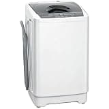 Calivox Portable Washing Machine, Compact Washer Laundry Machine in White with Full Automatic Cycle, 8 Programs and 6 Water Levels for Apartment Dorm RV Laundry