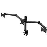 NYTFHMS Monitor Stand Triple Monitor Stand for 10-27 Inches 3 Monitor Desk Mount, Heavy-Duty Free Standing Fully Adjustable Arm, Desk Clip Mount, Each Arm Holds Up to 22Lbs Tv St