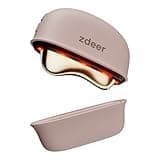 ZDEER GS5 Brass Electric Heated Gua Sha Facial Sculpting Tool with Vibration, Women's Facial Massager, LED Red Light Therapy for Neck & Face, Skin Firming Device, Premium Gift for Wife Mom, Pink