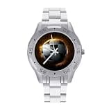 FekiLoot Watches for Men Big Face Stainless Steel Wristwatch Casual Watch
