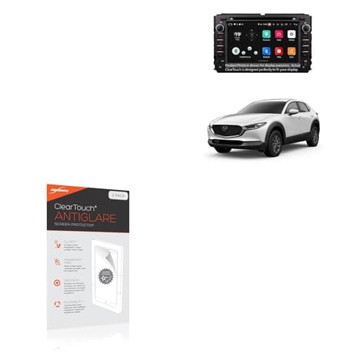 BoxWave Screen Protector Compatible with Mazda 2020 CX-30 (8.8 in) - ClearTouch Anti-Glare (2-Pack), Anti-Fingerprint Matte Film Skin