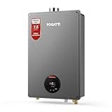 FOGATTI Natural Gas Tankless Water Heater Indoor - Max 7.5 GPM 170,000 BTU, CSA Certified Compact Design On Demand Instant Hot Water Heater - Instagas Comfort 170S Series