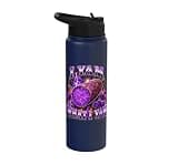 I Yam What I Yam Bootleg Meme Ube Pun Purple Yam Dad Joke Stainless Steel Insulated Water Bottle