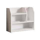 CFGH6FDF Desktop 3-Tier Density Board Bookshelf Home Minimalism Multifunctional Countertop Storage Rack Freestanding Book Shelf