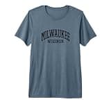 Milwaukee Wisconsin Vintage Sports Retro OS1 Black Design Premium Tri-Blend T-Shirt