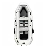 2.7M PVC Inflatable Fishing Boat Surfing Kayak and Racing Boats 4People Adult Outdoor Watersport Accessories(Grey)
