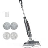 OLIXIS Steam Mop, Scrubbing Steam Mops for Floor Cleaning with Rotating Pads, Floor Steamer with 2 LED Lights, 4 Cleaning Modes, Swivel Steering, 16.4 FT Cord, Safe for Hardwood and Tile