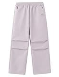 IOFLIGGA Kids Cargo Pants Waterproof Boys Hiking Outdoor Camping Pants Quick Dry UPF 50+ Toddler Youth Uniform Pants (US, Age, 9 Years, 10 Years, Dusty Lilac)