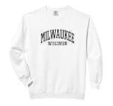 Milwaukee WisconsinVintage Sports Retro OS1 Black Design Comfort Colors Adult Sweatshirt