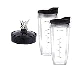 24oz Cup with To-Go Lid, 7-Fin Extractor Blade, Compatible with BN801 SS101 BL480-30 BL641 BL642-30 Blender