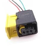 3 Way Car Male Female Docking Connector for 1-1418448-1 1-1670730-1 Auto with Cables Set(Female with cables)