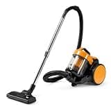 Simple Deluxe Household Portable 16.4Ft Vacuum Cleaner, 16Kpa Bagless Canister Cleaner, Lightweight Powerful Vacuum for Carpets and Hard Floors, with Washable HEPA Filter, Yellow