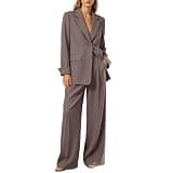 Oplxuo Women's 2 Piece Business Casual Suits Suit Dressy Jacket Blazer with Pants Outfits Professional Pantsuits Work Sets