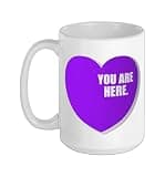Purple In My Heart Purple Graphic Ceramic Mug, White, 15oz
