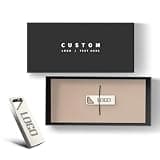 CarryBright Bulk Custom Metal USB Flash Drives Custom Logo Text Packaging, Thumb Drive with Cstoum Logo and Packaging for Corporate Events, Trade Shows, Business Gifts, Client Materials(100,8 GB)
