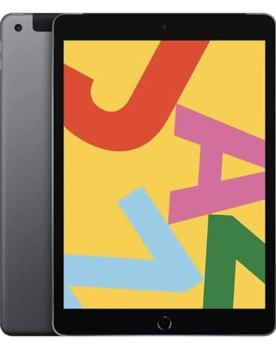 Apple iPad 10.2 Inch (2019) Wi-Fi + Cellular 128 GB - Space Gray (Renewed)