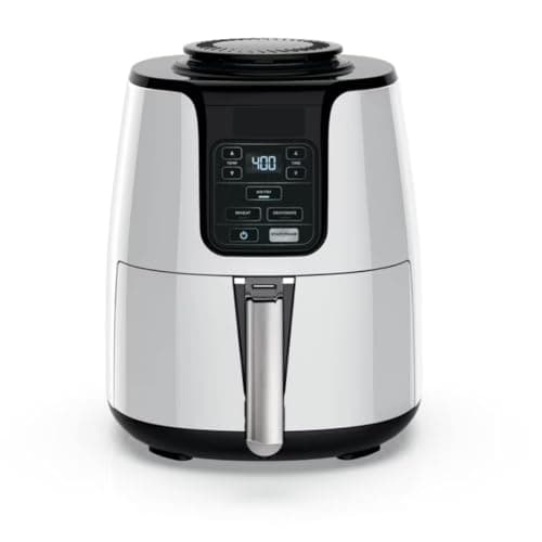 Ninnjjaa Air Fryer | 4 QT Capacity | 3-in-1 Air Fryer, Reheat & Dehydrate | Dishwasher Safe Parts | 105°F-400°F | Quick Start guide (White)