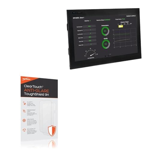 BoxWave Screen Protector Compatible with C-More CM5-T22W - ClearTouch Anti-Glare ToughShield 9H (2-Pack), Anti-Glare 9H Tough Flexible Film Screen Protector