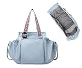 Travoe Tote Bag, 3-in-1 Convertible Work & Travel Bag, Lightweight Water-Repellent Nylon, 16 Compartments (blue)