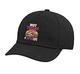 Lupus Fighter Purple Ribbon Sloth Adjustable Printed Baseball Hat, Black