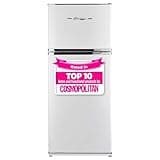 Unique Appliances Off-Grid Classic Retro Solar Powered DC Refrigerator with Top Freezer, Fridge for Bedroom, Campsite, and Off-Grid Locations, 14 cu./ft., Marshmallow White