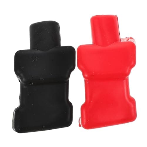HEALLILY 2pcs Battery Terminal Covers Insulating Boots for Positive Negative Terminals - Plastic Car Battery