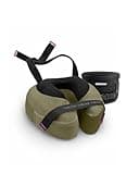 Cabeau Slim TNE-S3 Deluxe Luxury Travel Neck Pillow for Airplanes with Patented Seat Strap and Head Hold Technology (Olive)