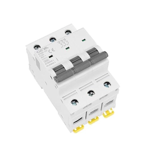 VISKEE GYM9-125 Three-Pole Miniature Circuit Breaker 80A 100A 125A Miniature Circuit Breaker 3P Width 53.4mm 400V 6KA C Curve (Color : 80A, Size : 3 Pole C Curve)