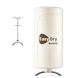 FINOTI 220V 900W Electric Clothes Dryer Portable Stainless Steel Warm Air Folding Drying Clothing Dryer Multifunctional Intelligent Hanger Stand Support for Apartment Hotel Dormitory etc,B