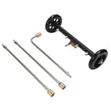 Naroote Pressure Washer Undercarriage Cleaner, 4 Nozzle 4400 PSI Dual Function Vehicle Pressure Washer with Quick Connect & Extended Curved Rod, Vehicle Wash Sprayer, Ideal for
