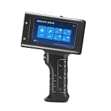 HUALUCK 12.7mm Label Printer Handheld Inkjet Printer QR Bar Batch Code Date Number Expiry Date Coding Machine for Glass(Printer with 3 Ink)