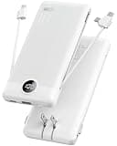 VRURC Portable Charger, Power Bank Built-in Cables and AC Wall Plug