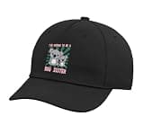 I Will Be an Elder Sister Koala Graphic Big Sister to Be Adjustable Printed Baseball Hat, Black