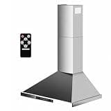 Icyber Boom 30 Inch Under Cabinet Range Hood, 750 CFM Stainless Steel Ducted Ductless Vent Hood with Touch Gesture Remote Control, 210W Motor, 3 Speed, Quiet 65dB, LED Light, Baffle Filter