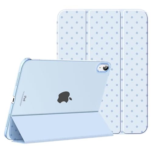 CISSOOK for iPad (A16) 11th Generation 11 Inch 2025, iPad 10th Generation Case 10.9 Inch 2022, Slim iPad A16 Case Clear Back Cover with Pencil Holder & Auto Sleep, Minimal Blue Dot