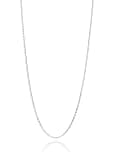 Miabella Italian 925 Sterling Silver or 18K Gold Plated 925 Sterling Silver Thin 0.8mm Box Chain Necklace for Women, Made in Italy (sterling silver, Length 22 inches)