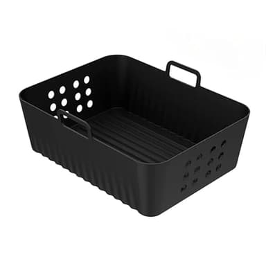 Air Fryer Silicone Liners,Compatible For Ninja,SL400 SL401 Double Stack XL Basket Reusable Air Fryer Baking Tray(1pcs)