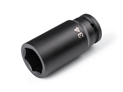 TEKTON 3/4 Inch Drive x 34 mm Deep 6-Point Impact Socket | SID33134