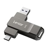 Lexar D40E 64GB Dual USB 3.2 Gen 1 Type-C Jump Drive, Titanium Grey