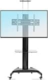 LBAawxe Mobile TV Cart On Wheels - TV Monitor Holder Rack - TV Stand Home Floor-to-Ceiling Mobile LCD TVs Stand