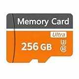 256GB SD Card with Adapter, High Speed Memory Card, UHS-I C10 A1 Memory TF Card 256GB for Tablet/Mobile Phone/Camera/Car Audio/Game Console -Orange