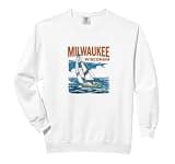 Milwaukee Wisconsin Vintage Sailboat Comfort Colors Adult Sweatshirt